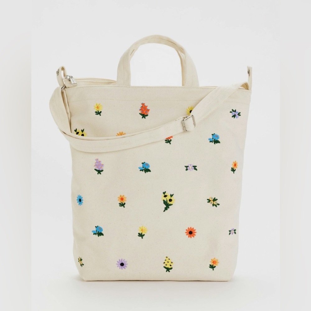 BAGGU Zip Duck Bag Embroidered ditsy floral